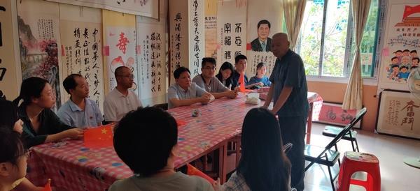 必赢bwin线路检测中心主题党日活动：观看庆祝新中国成立70周年书画展